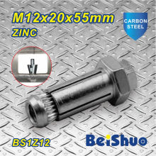 M12X20X55mm Carbon Steel Threading Machine Expansion Bolt